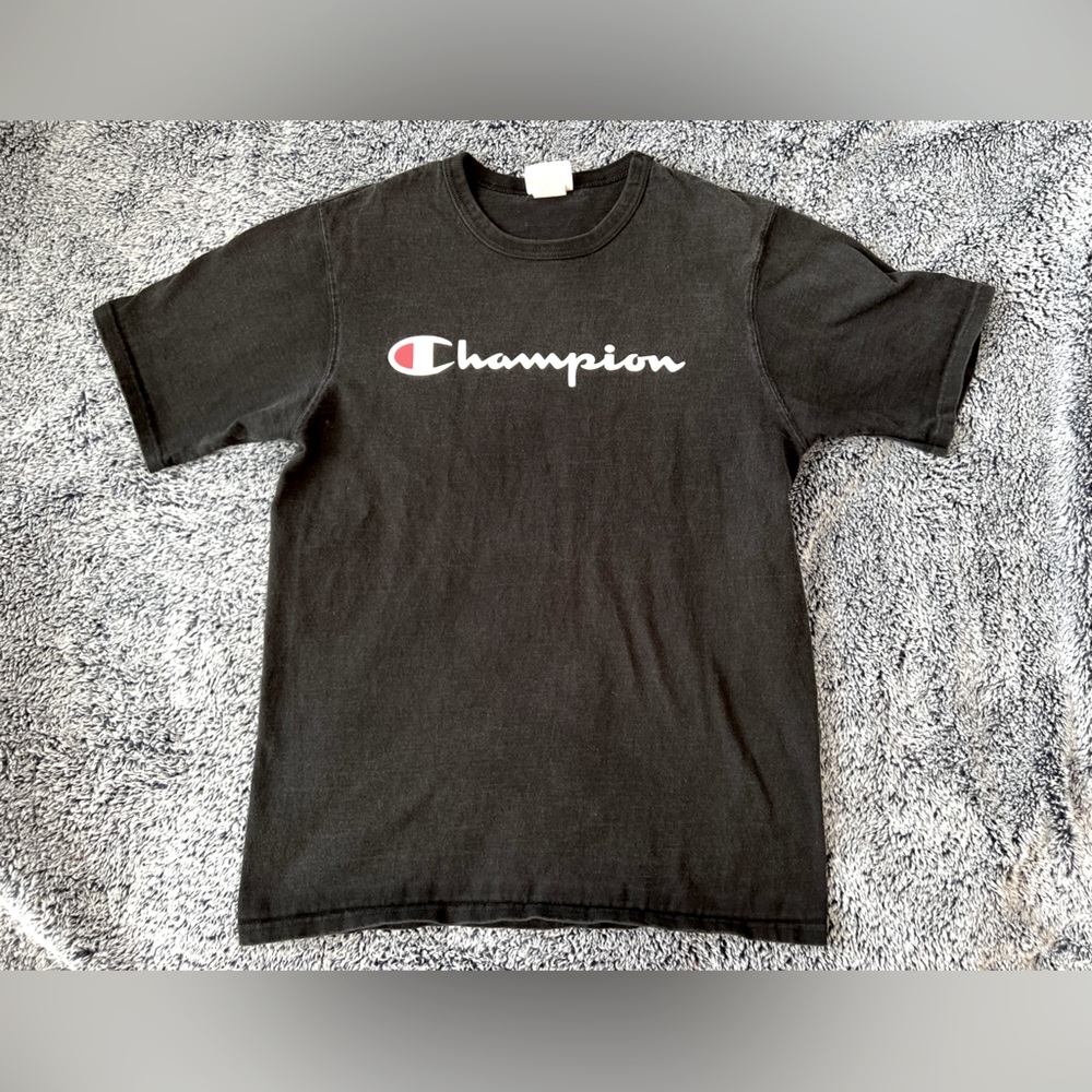 Vintage champion Black T-Shirt Size Medium